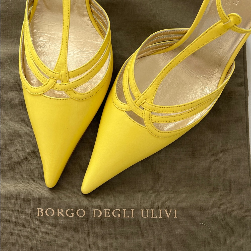 Vero Cuoio Yellow Strappy Heels
